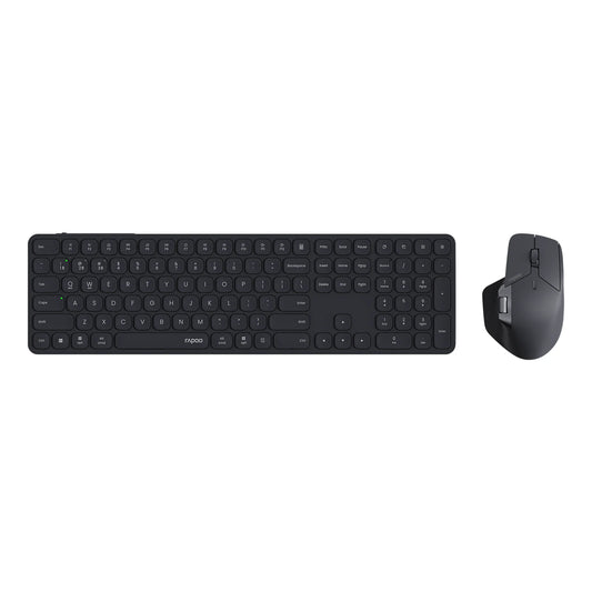 Rapoo 9560M Wireless Keyboard and Mouse Combo E9550L USB-C Rechargeable 110-Key Ultra-Thin Keyboard and MT760SE Wireless Mouse