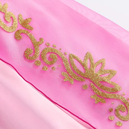 Disney Rapunzel Princess Dress – Purple Puff Sleeve A-Line Costume for Girls Halloween Birthday Party