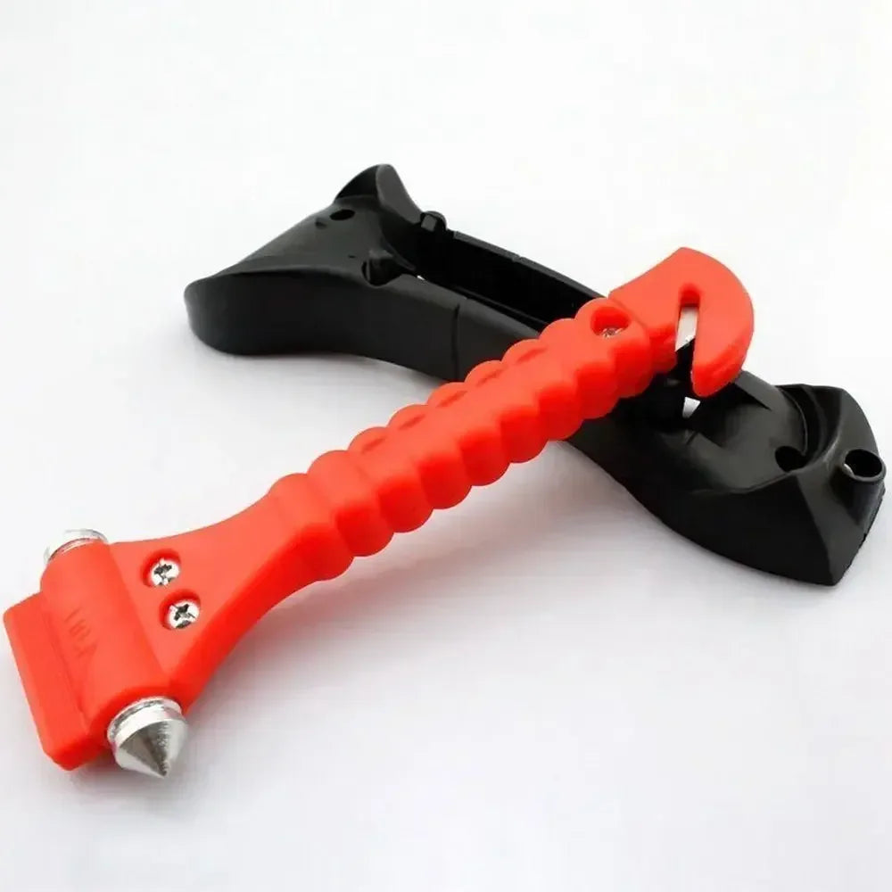 ISGTDRM Safety Hammer Camping Driving Car Seat Belt Cutter 2-in-1 Emergency Break Window Glass Punch Survival Life Rescue Tools - Urbizia