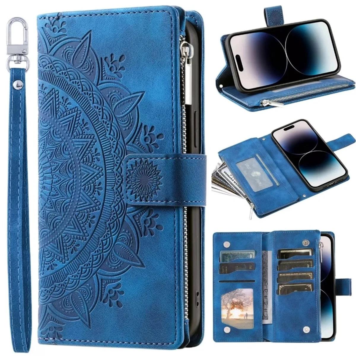 Leather Flip Wallet Case for Samsung Galaxy