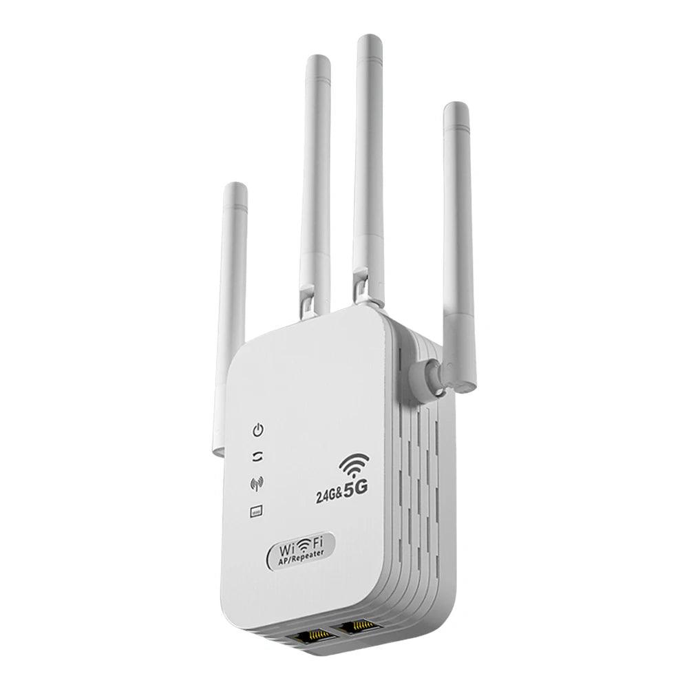 Dual-Band 2.4G 5G WiFi Repeater Signal Booster WiFi Extender 802.11bgn Gigabit Router with WPS EU/US Plug Type WiFi Amplifier