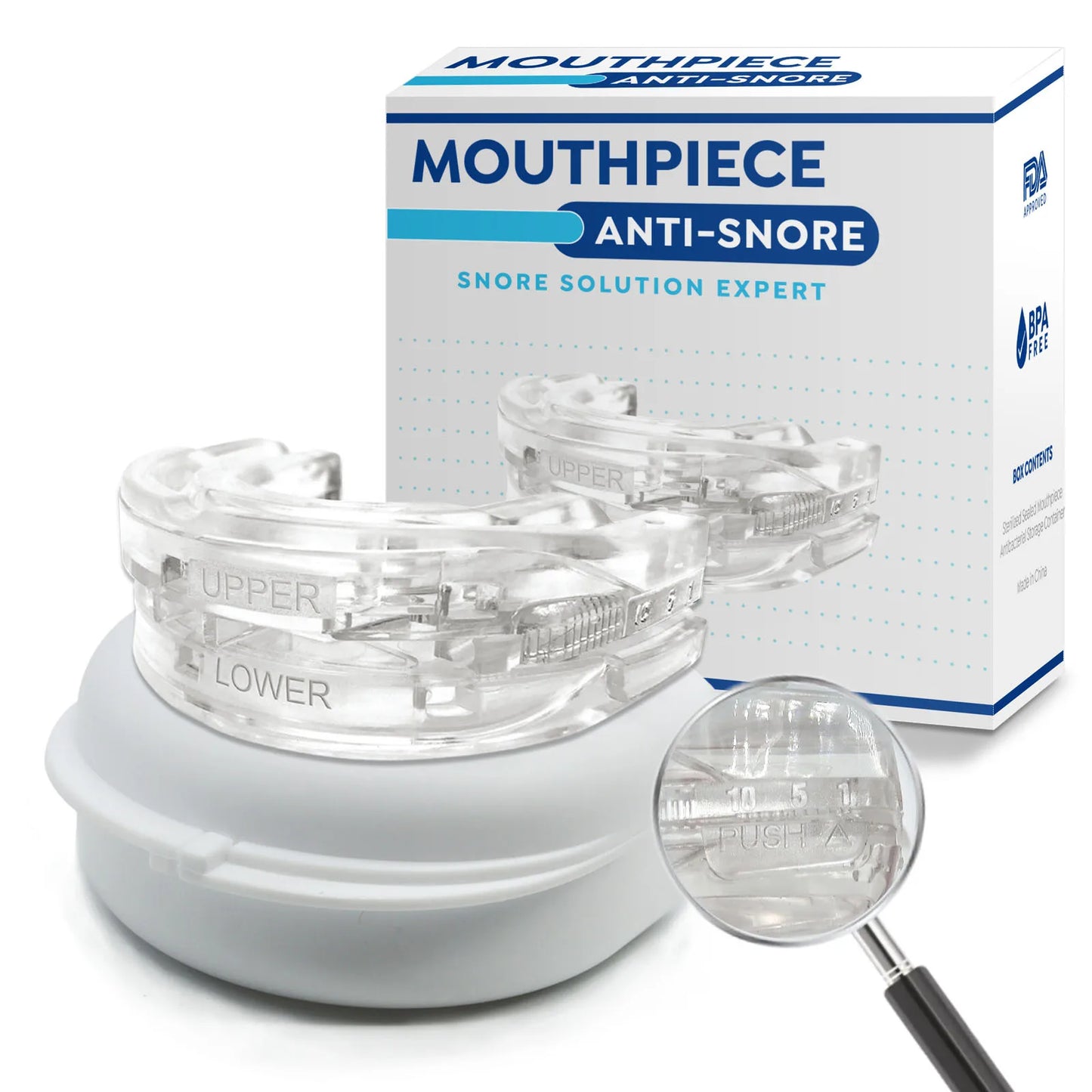 Adjustable Anti-Snore Mouthpiece Sleeping Mouth Guard Stop Snoring Device Nighttime Teeth Protection And Bruxism Relief