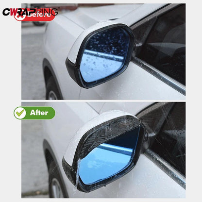 Car Rearview Mirror Rain Eyebrow & Sun Visor Cover – 2pcs