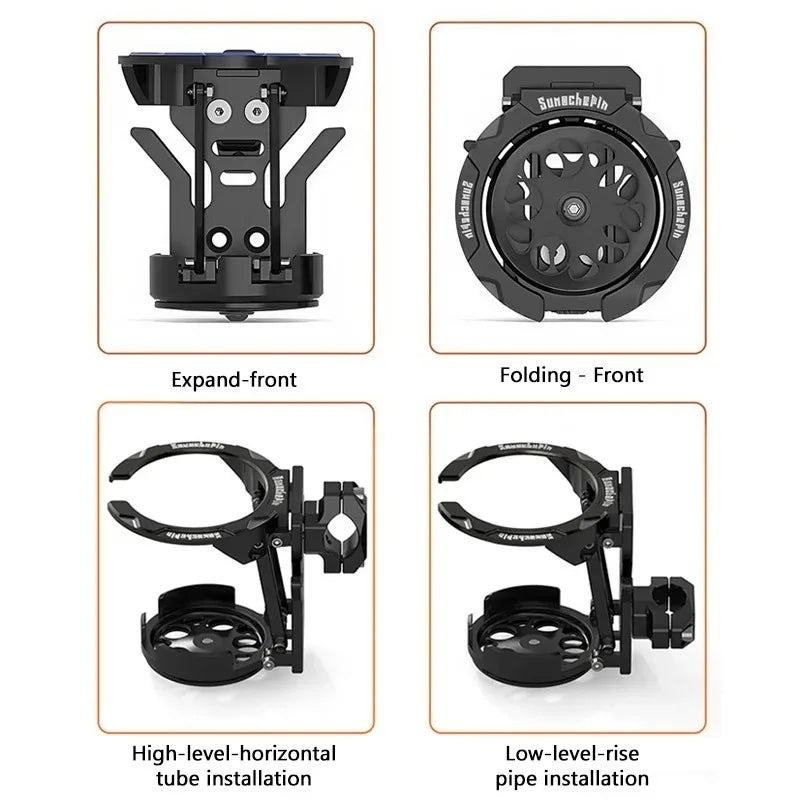 2026 NEW Motorcycle Foldable Cup Holder Lightweight Adjustable Water Bottle Mount for Electric Bicycle Sport Cycling Accessories