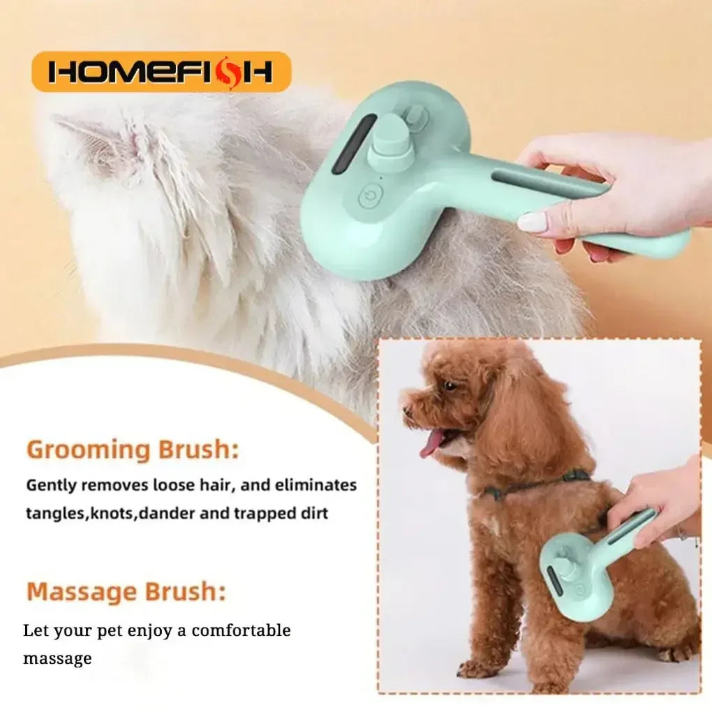 Steam Spray Dog Grooming Brush Unique Steam Brush For Dogs Luxury Grooming Brush Dog Steam Brush - Urbizia