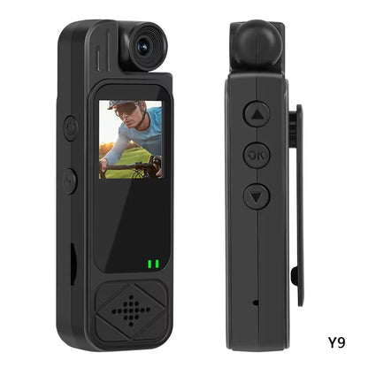 Mini Pocket Camera with Screen, Portable Recorder, Audio and Video Recording, Back Clip, High-Definition Infrared Night Vision