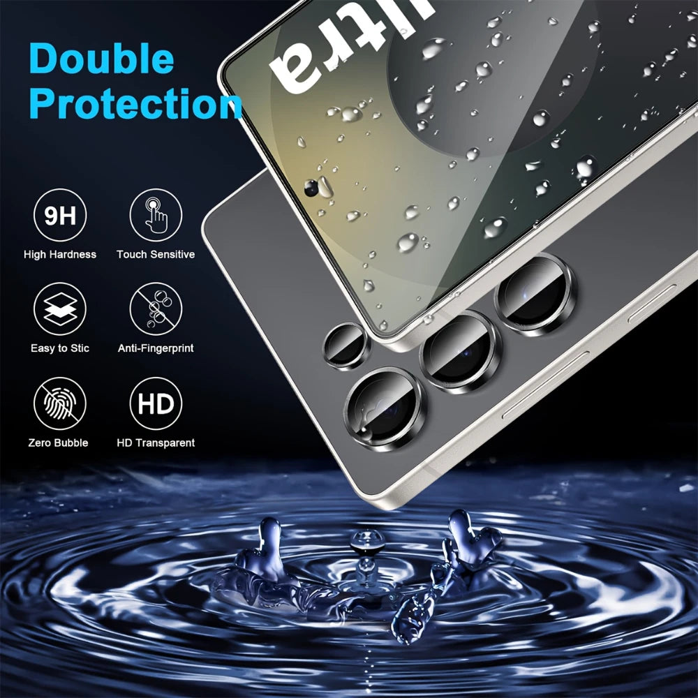 NNBILI 4Pcs High-Definition Tempered Glass Screen Protectors Compatible with for Samsung Galaxy S26 S25 S24 Ultra S22 S23 Plus