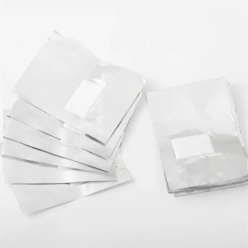 100Pcs Bag Aluminium Foil Nail Art Soak Off Polish Nail Removal Wraps Towel Gel  Remover Manicure Tool