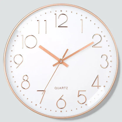 8 Inch Mute Quartz Wall Clock Cubic Digital Clock Living Room Bedroom Wall Clock Simple Digital Clock Home Decorations - Urbizia