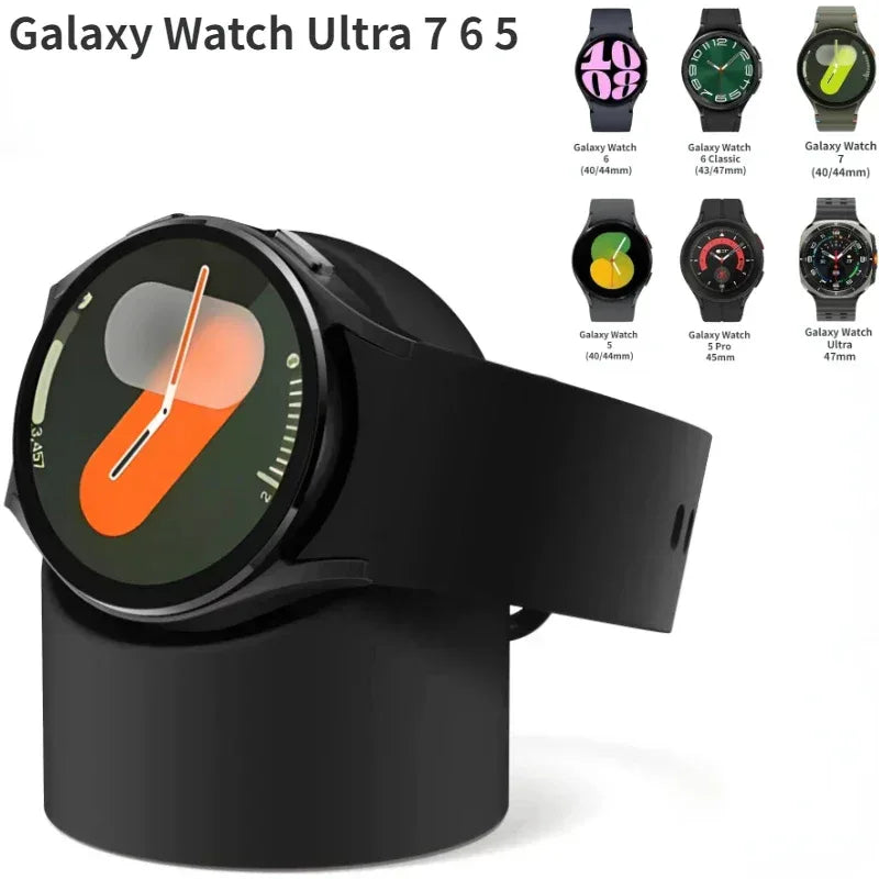 Silicone Charging Seat For Samsung Galaxy Watch 8/7/6/5 40/44mm Ultra 47mm Charging Stand Storage Seat Watch 6 8 Classic 47/43mm - Urbizia