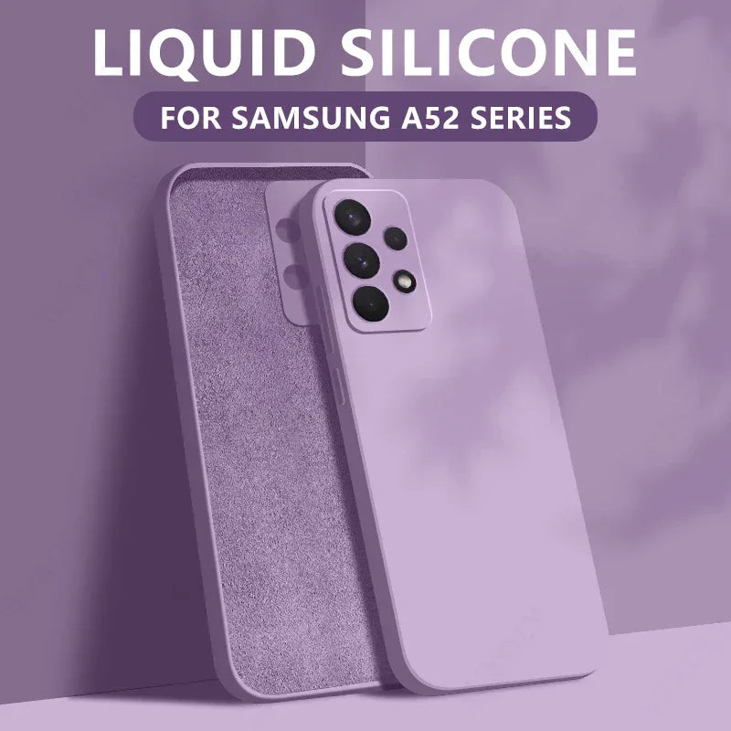Liquid Silicone Case For Samsung Galaxy S24 S25 FE S26 S23 S22 Ultra Plus S25 Edge A57 A37 A56 A17 A16 A36 A54 A55 5G Soft Cover