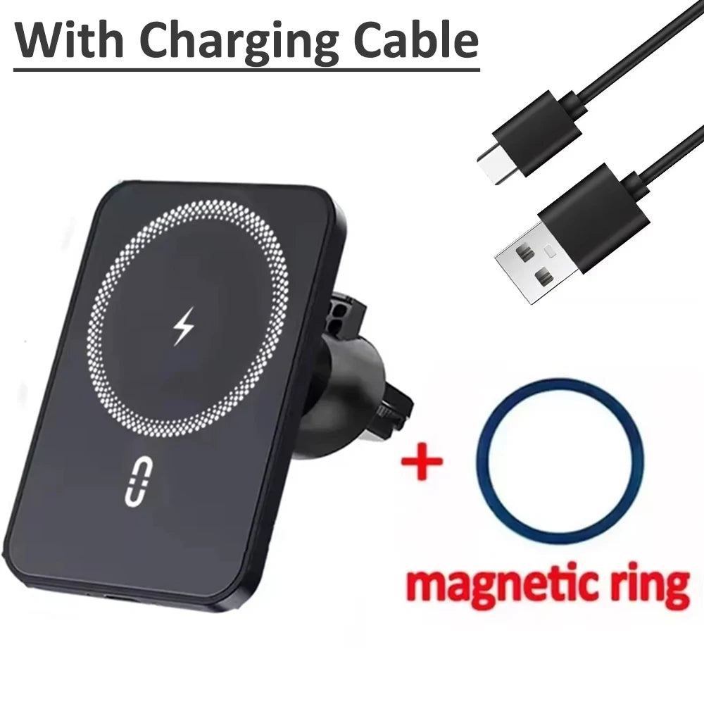 30W Car Air Vent Magnetic GPS Phone Holder Stand Wireless Charger For Magsafe iPhone 16 15 14 13 12 Pro Max Cell Fast Charging
