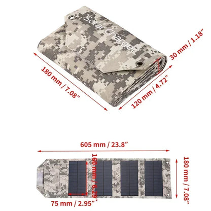 60W 80W 100W Foldable Solar Panel 5V USB Portable Folding Bag Battery Charger for Phone Outdoor Camping Waterproof Power Bank - Urbizia