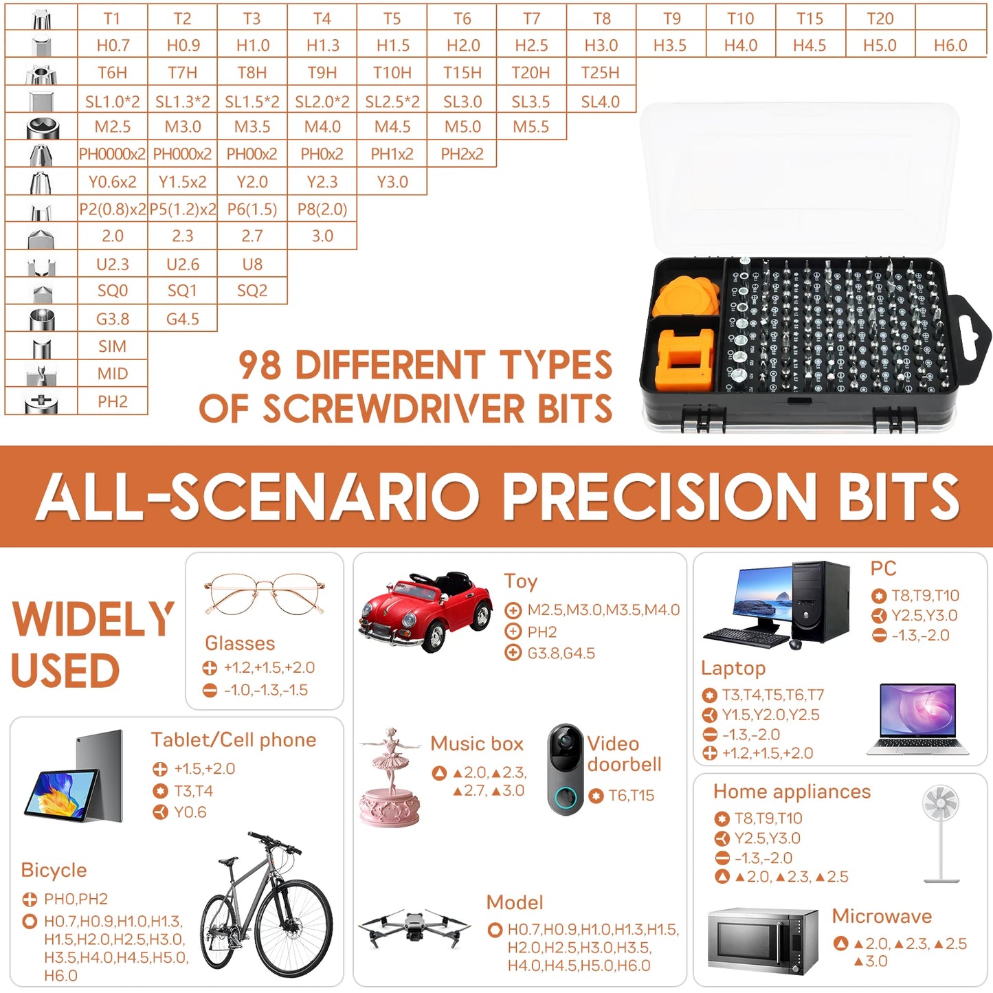 115 In 1 Precision Screwdriver Set Flexible Shaft Magnetic Bits Kit Professional Electronics Laptop Cell Phone Repair Tools