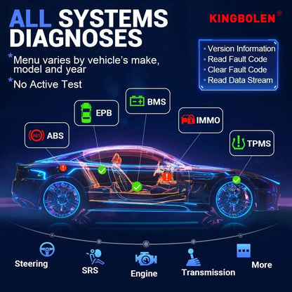 Lifetime Free Update KINGBOLEN K7 ALL System Car Diagnostic Tools ECU Coding Active Test 28 Resets PK LAUNCH X431 CRP919E BT