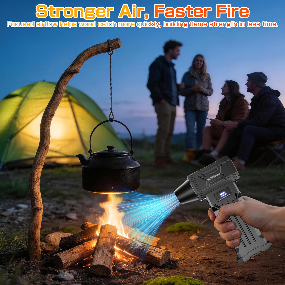 Car Vacuum Cleaner Turbo Fan Air Blower Cleaning Tools Air Duster Electric Dust Collector Hair Dryer for RV Truck Trailer Home Outdoors Camping Universal Auto Accessories