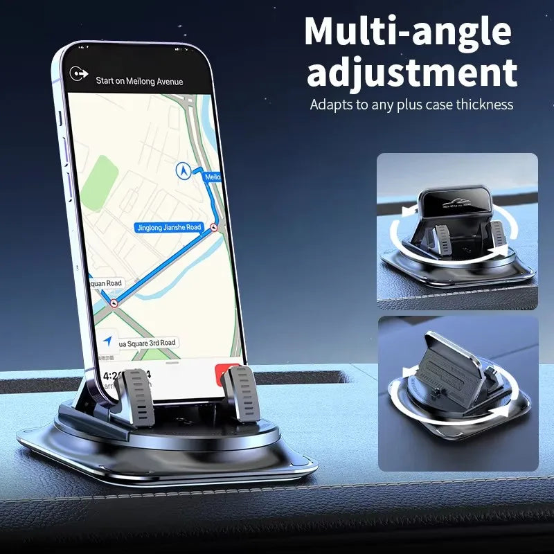 Car Phone Mount Anti Slip Silicone Dashboard Phone Holder 360-Degree Free Rotation Universal Head-Up Navigation Holder
