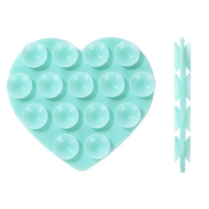 Silicone Sucker Mobile Phone Fixed Pad Hand-Free Heart-shape Suction Cup Bracket Strong Adsorption Phone Accessories
