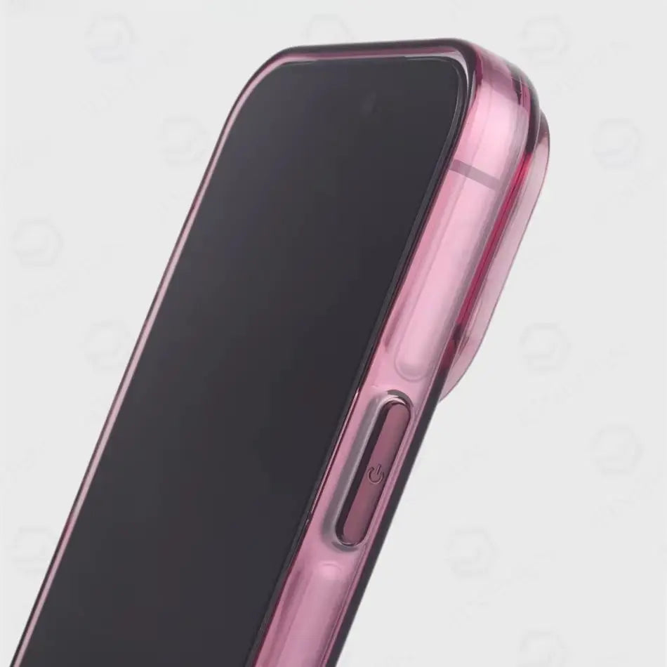 Plum Color Crystal Transparent Magnetic Case For iPhone 16 17 18 Pro Max Shockproof Smooth Clear Camera Button Cover For Magsafe