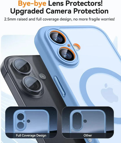 Magnetic Matte Translucent Armor Shockproof Case For iPhone 17 16 15 14 13 12 11 Pro Max Plus Magsafe Wireless Charge Cover2026