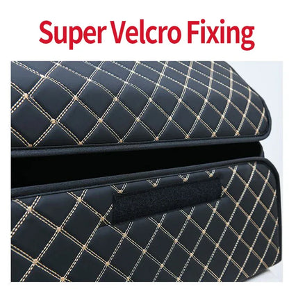 Car Trunk Organizer Box Large Capacity Auto Multiuse Tools Storage Bag Stowing Tidying Leather Folding For Emergency Storage Bo - Urbizia