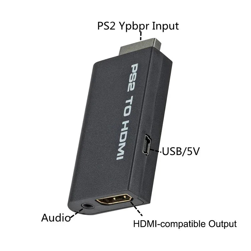 PS2 to HDMI Converter 1080P HD Video Adapter