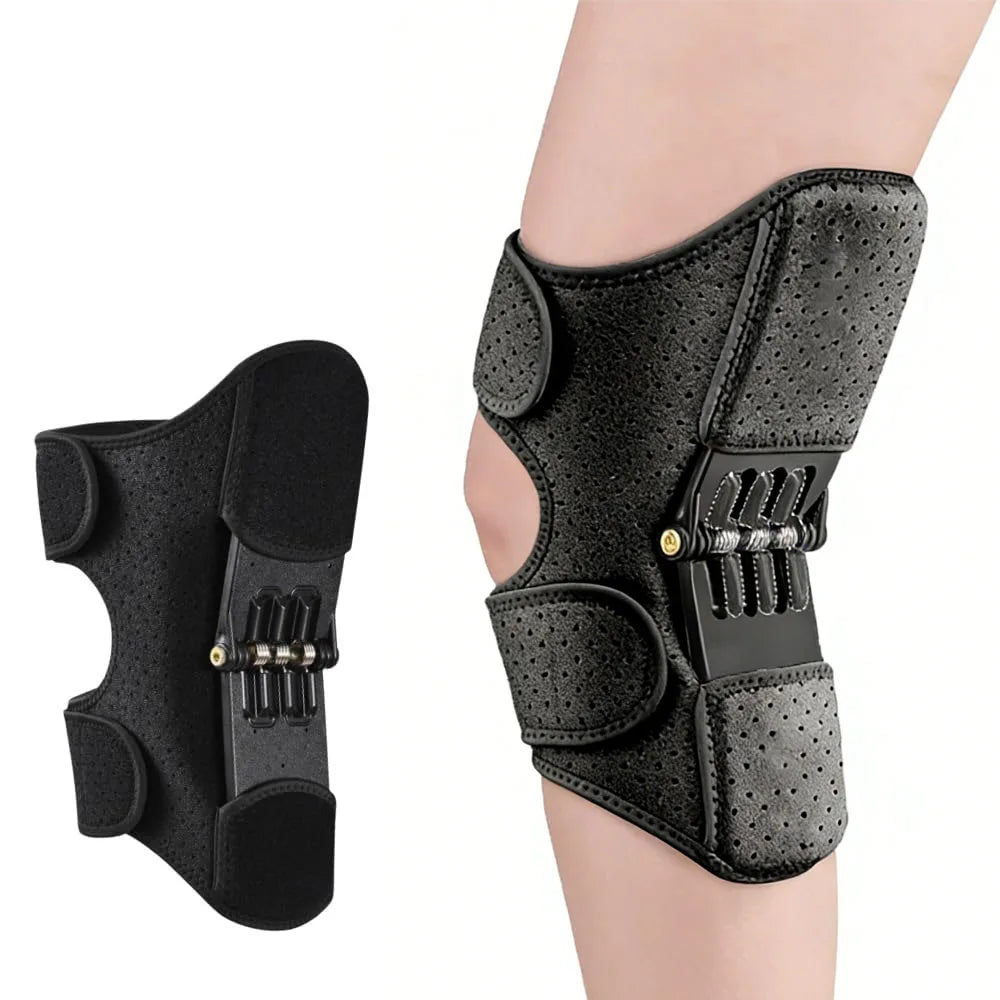 1PC Joint Support Knee Pad Non-slip Lift Pain Relief For Knee Power Spring Force Stabilizer Knee Booster Working Sports Elder