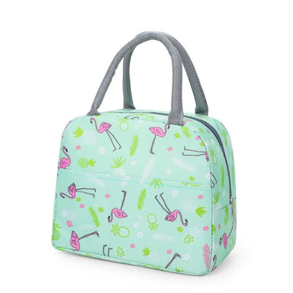 Japanese Style Fresh Student Lunch Bag Insulated Meal Container Carrier for Office Workers Handheld Thermal Bento Bag