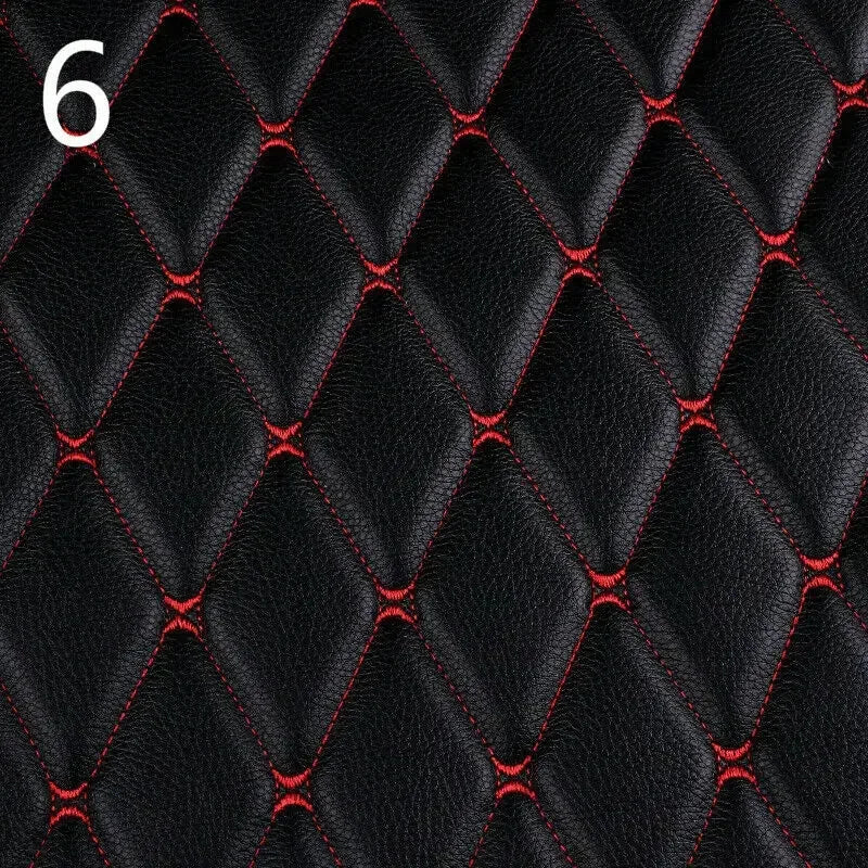 100x158cm Faux Leather Fabric Foam Quilted Padded for Car Interior Seat Cover Sofa Cushion Wear Resistant DIY