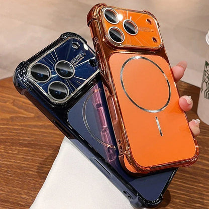 Aurora Plating Airbag MagSafe iPhone Shockproof Case