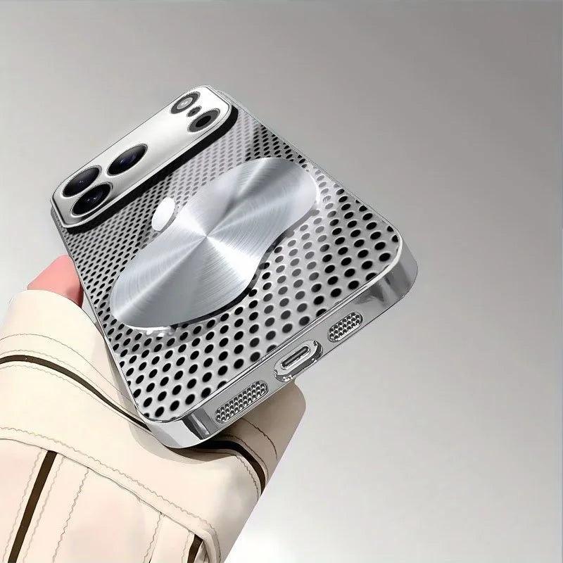 Metal Mesh Glass iPhone Case with Full Coverage