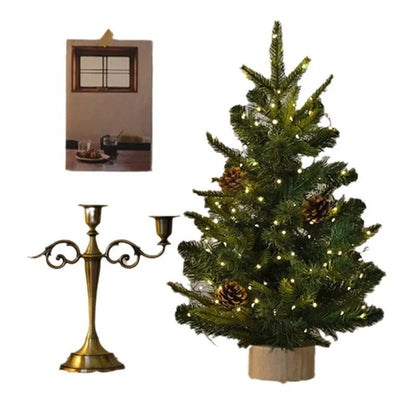 Artificial PVC Christmas Tree – 45cm / 60cm with Pinecones