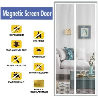 Anti Mosquito Fly Curtains For Doors Screen Magnetic Mosquito Net Door Window Automatic Closing Mesh For Kitchen Living Room