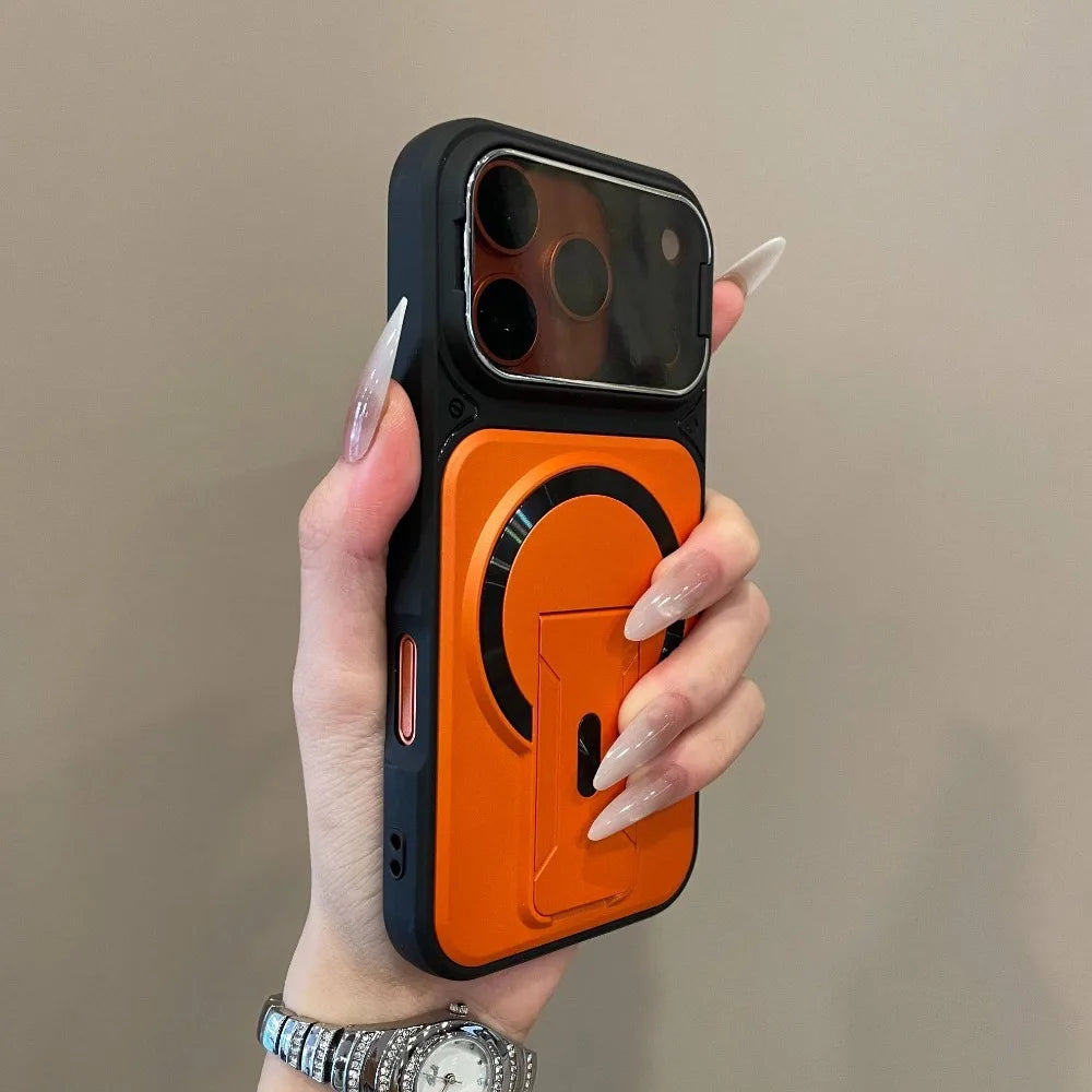 Multi-functional Invisible Dual Support Bracket Phone Case For iPhone 18 17 16 15 14 Plus 13 12 11 Pro Max Wireless Charge Cover