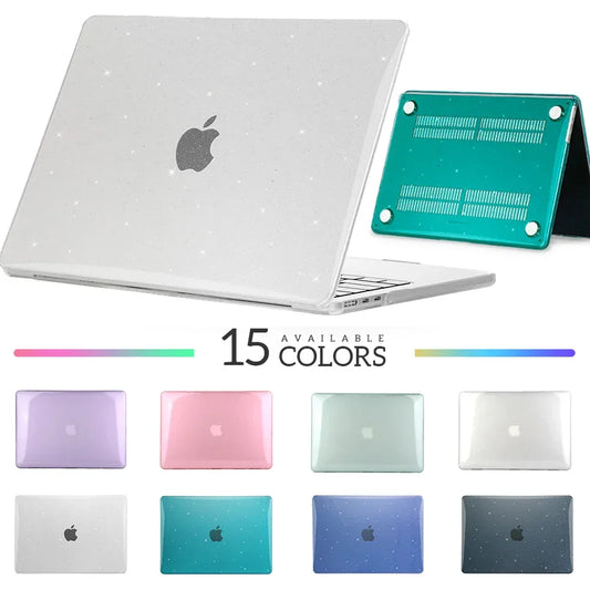 Glitter MacBook Hard Shell Case Cover 11–16 Inch
