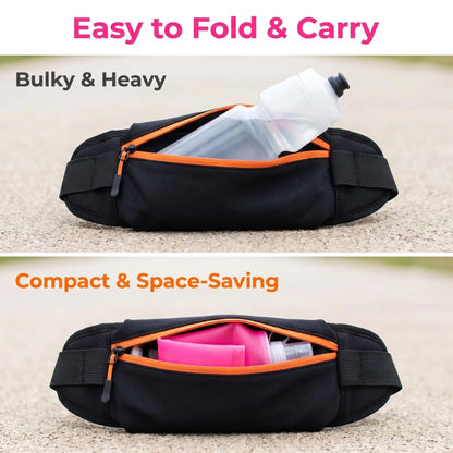 Foldable Silicone Water Bottle with Bite Valve, 150ml/250ml/500ml Lightweight Travel Bottle, No Leakage for Hiking Running Campi