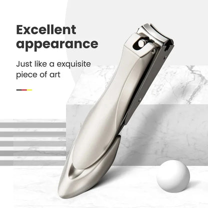 Anti Splash Nail Clippers Stainless Steel Fingernail Cutter Manicure Tools with Ergonomic Handle for Home Travel Use
