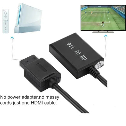 1080P Wii to HDMI Compatible Video and Audio Adapter Wii to HDMI Compatible Adapter Converter HD Supports Wii HD Monitor