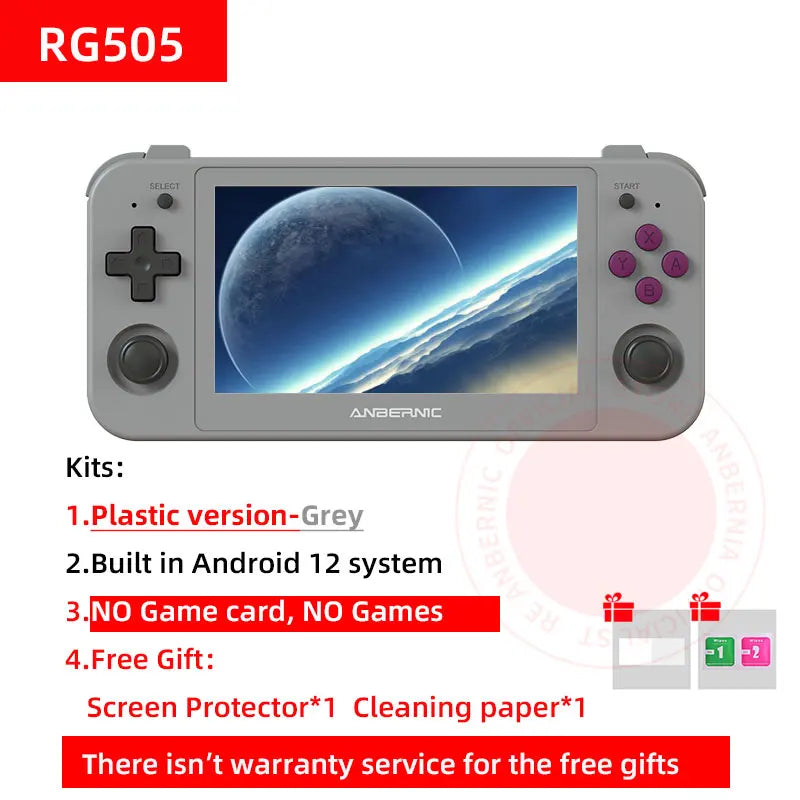 Anbernic RG505 New Handheld Game Console Android 12 System Unisoc Tiger T618 4.95-INCH OLED With Hall Joyctick OTA Update