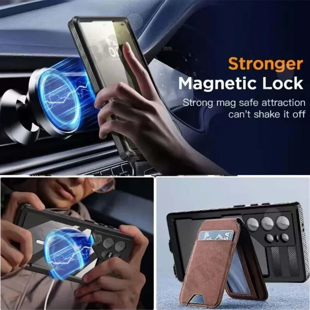 Case For Samsung Galaxy S26 S25 Ultra S24 S23 Plus IP68 Waterproof 360 Magsafe Cover Capa Fundas