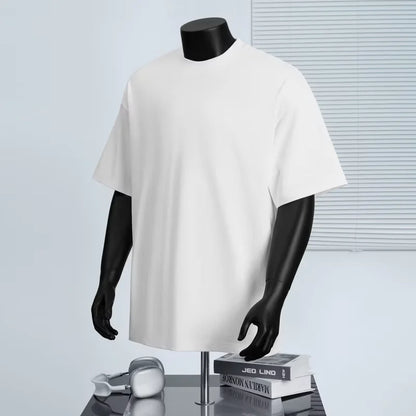 1pcs T Shirt for Men Summer 100% Cotton Short Sleeve Breathable Casual Hip-Hop Y2k tops Running Top Solid Color Man Clothes