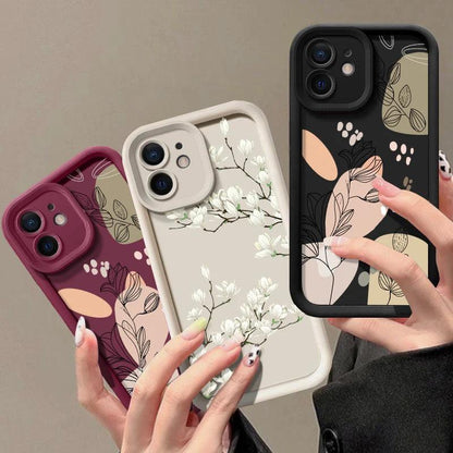 Magnolia Flower Soft TPU Case for iPhone Series