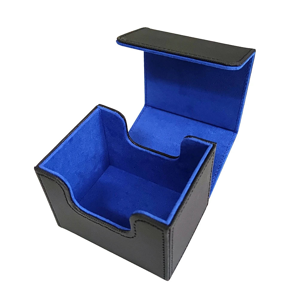 Premium Pu Leather Card Storage Box Large Capacity Sleek Minimalist Style For Sport Cards  Game Decks Durable Portable Organizer