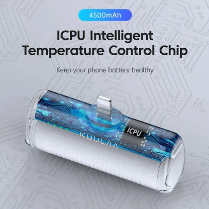 KUULAA Mini Power Bank 4500mAh PowerBank Portable Charger For iPhone 15 14 13 12 Pro Max Externe Batterie For Samsung/Xiaomi