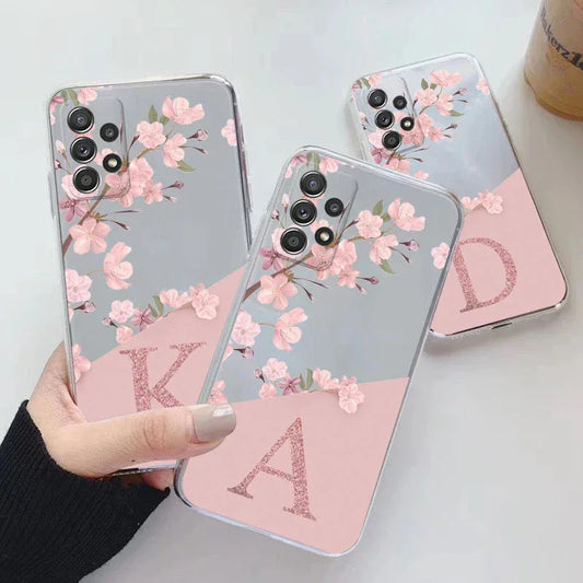 A-Z Letter Transparent Soft Slim Case for Samsung Galaxy