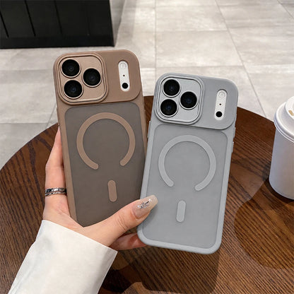 Matte Translucent Magnetic Phone Case Compatible with iPhone 18 17 16 15 14 13 12 11 Pro Max Plus, Wireless Charging Compatible, Shockproof Bumper Cover with Raised Camera Lens Protection, Precision Cutouts and Skin Friendly