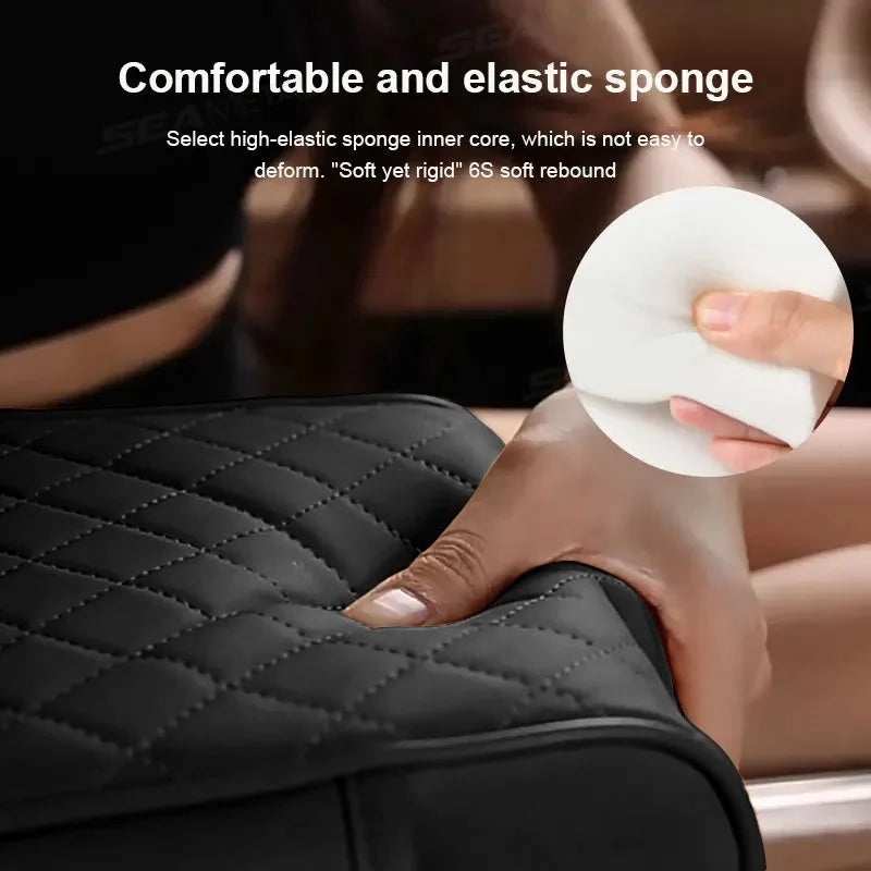 Auto Center Console Armrest Cushion With 2 Cup Holder Armrest Heightening Pad Auto Amrest Pillow Cover Pad for All Seasons