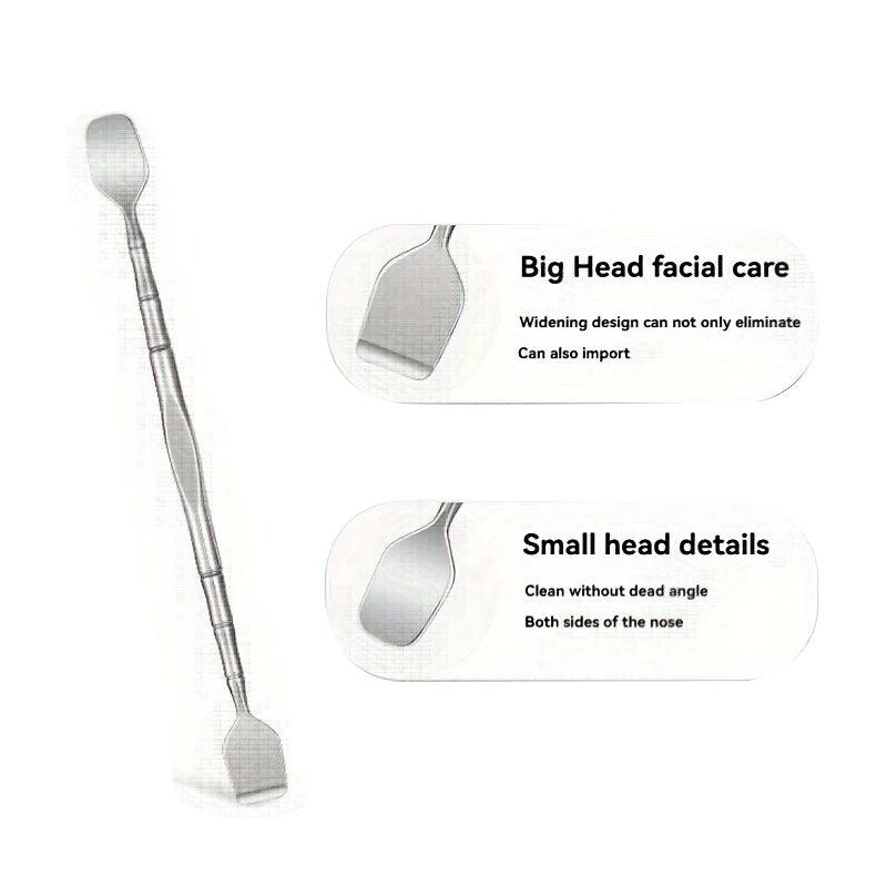 1Pcs Double-Ended Blackhead Remover: Facial Pore Cleanser, Exfoliator, and Massage Tool for Smooth Skin