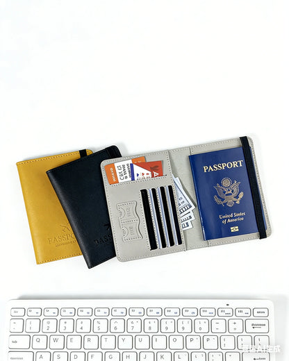 PU Leather Passport Wallet Multi-Function Accessories Protection Cover Travel Book Holders for Women/Men