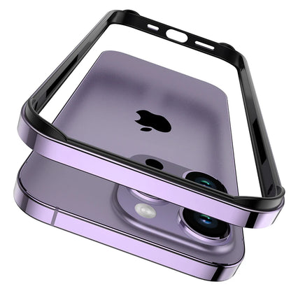 For iPhone 11 12 13 14 15 Plus 16 17 18 Pro Max Bumper Case Hybird Silicone Frame Luxury Light Aluminum Metal For iPhone17 18pro